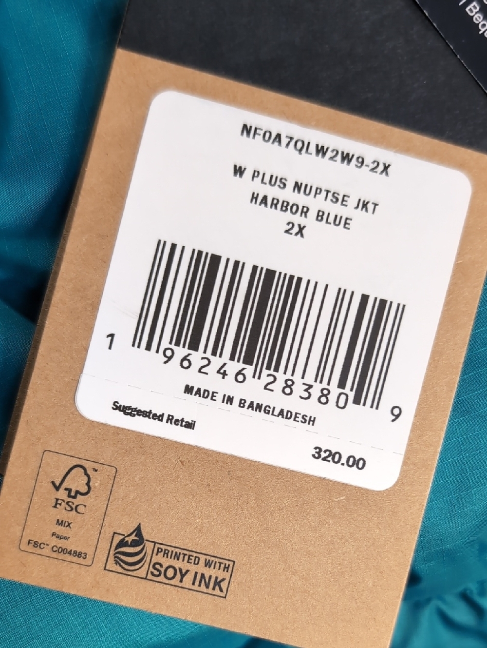 NWT The North Face 1996 Retro Nuptse 700 Fill Goose Down Jacket Size 2XL Plus - Picture 3 of 13